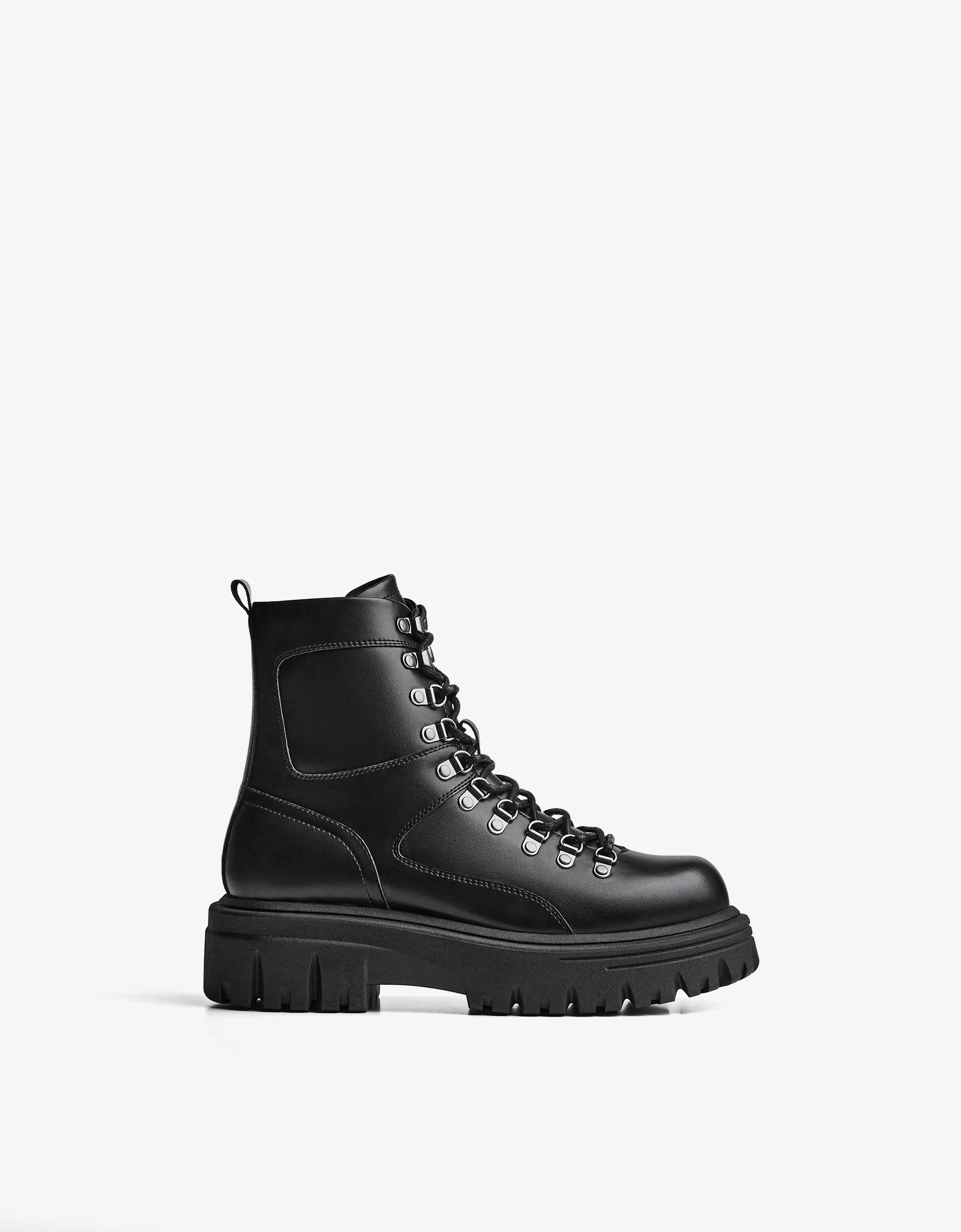 Bershka Stiefeletten Mit Metall-Details Herren 44 Schwarz