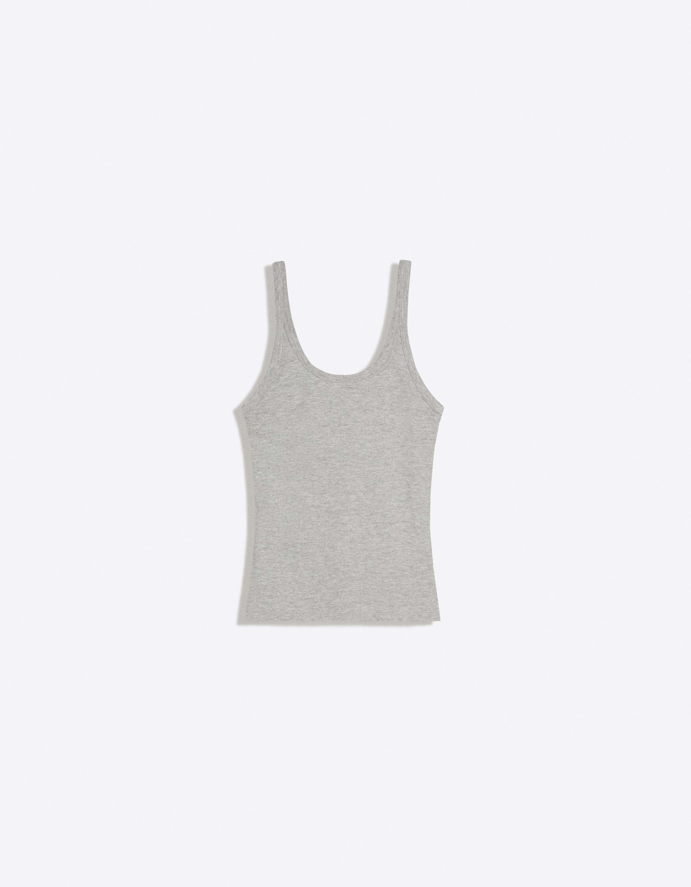 Ribbed vest top — Grey
