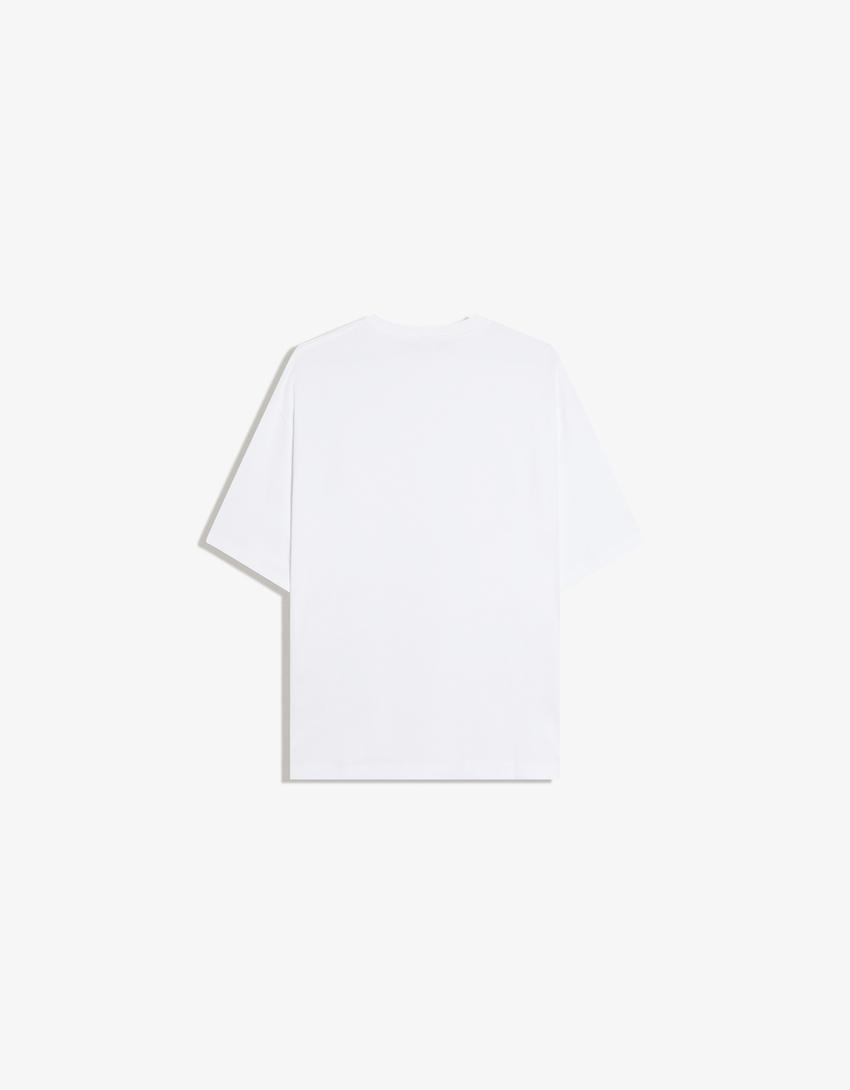 Boxy short sleeve T-shirt-White