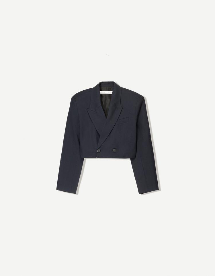 Boxy fit kruvaze blazer