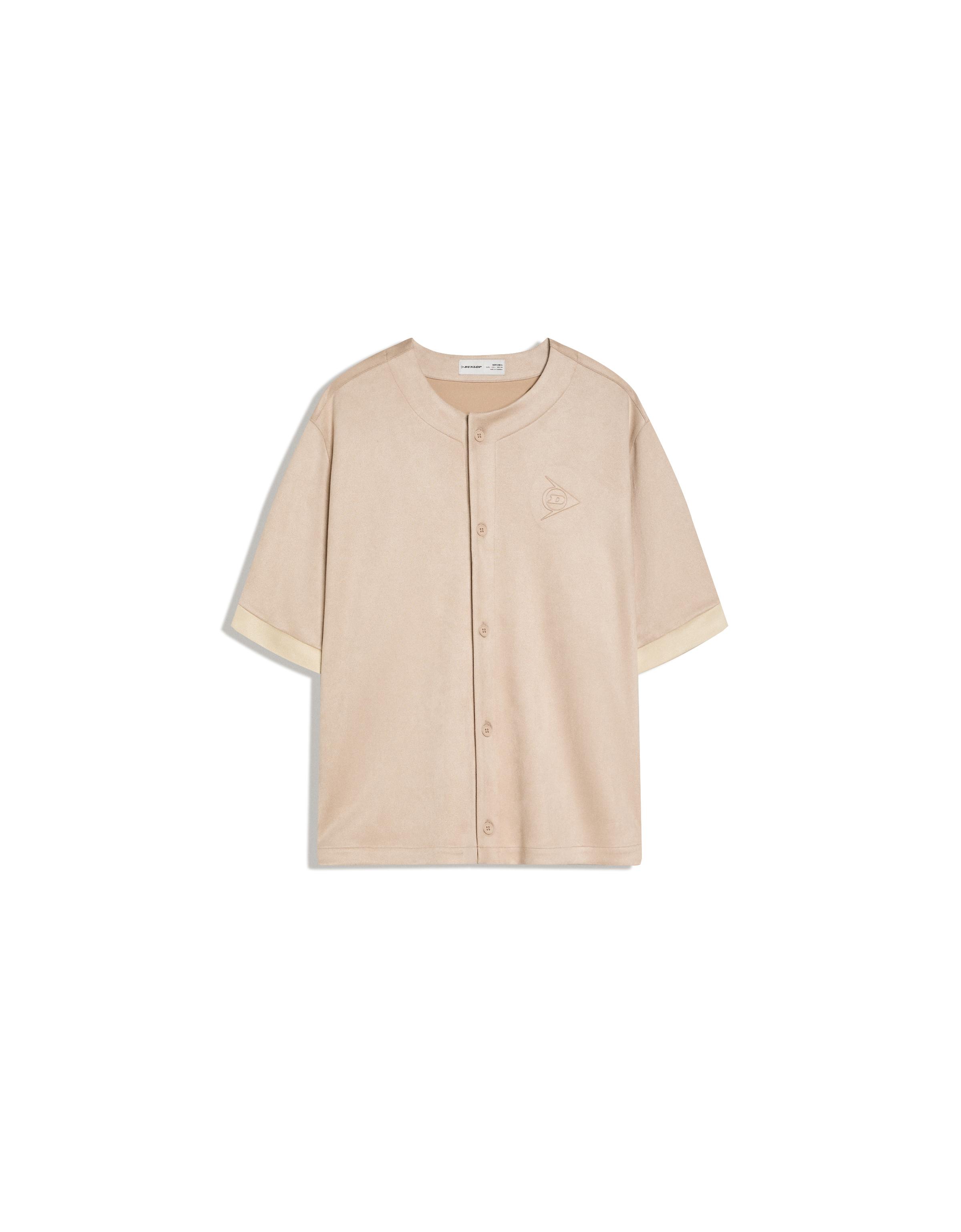 DUNLOP faux suede short sleeve shirt