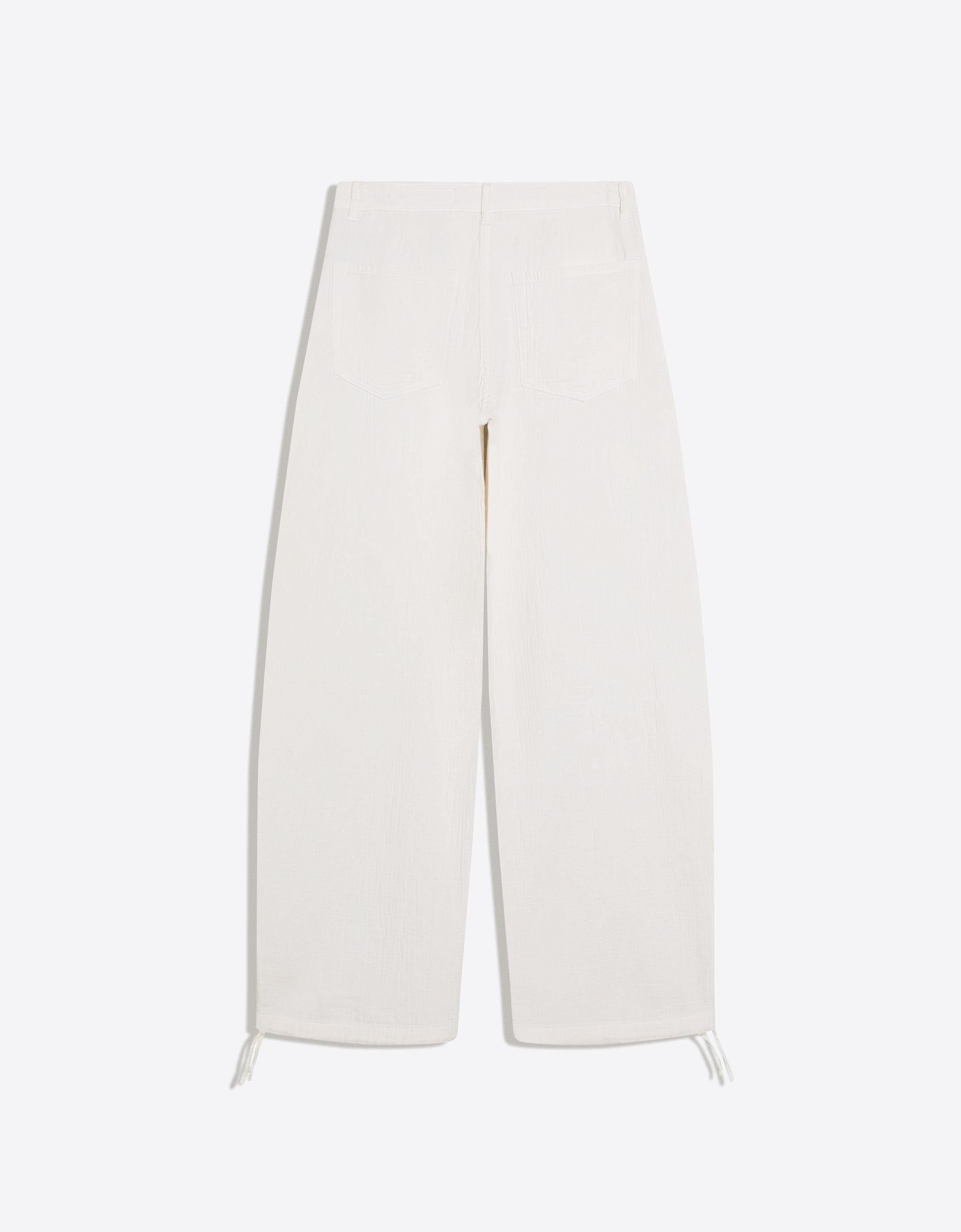 Düşük bel geniş paça balloon fit jean - Görsel 8