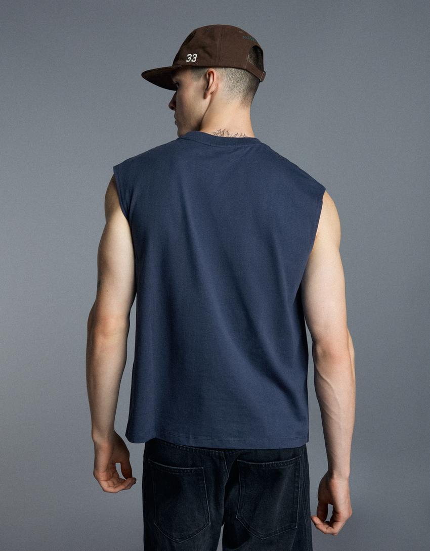Camiseta sin mangas-Marino