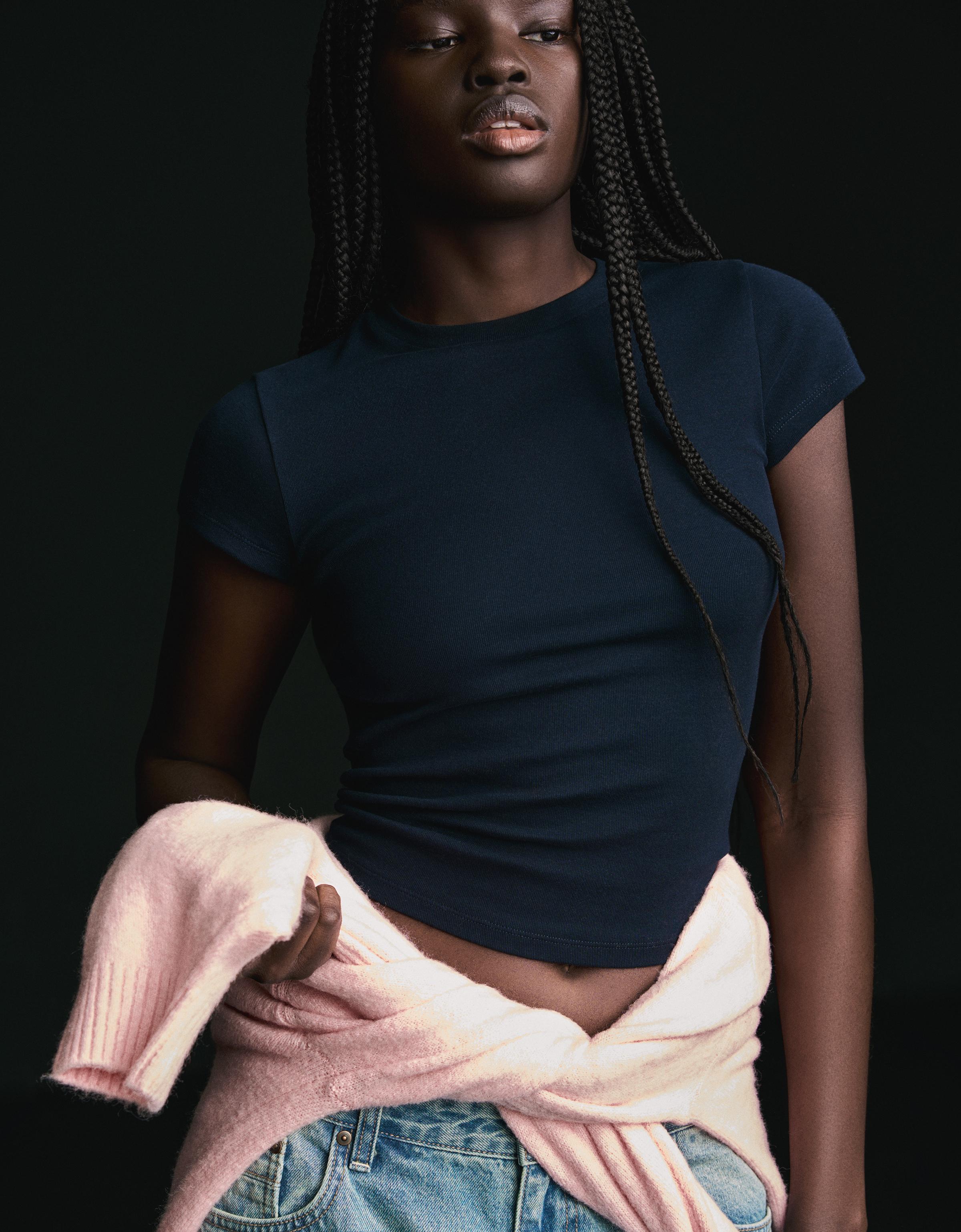 Kısa kollu bisiklet yaka tişört - Görsel 285