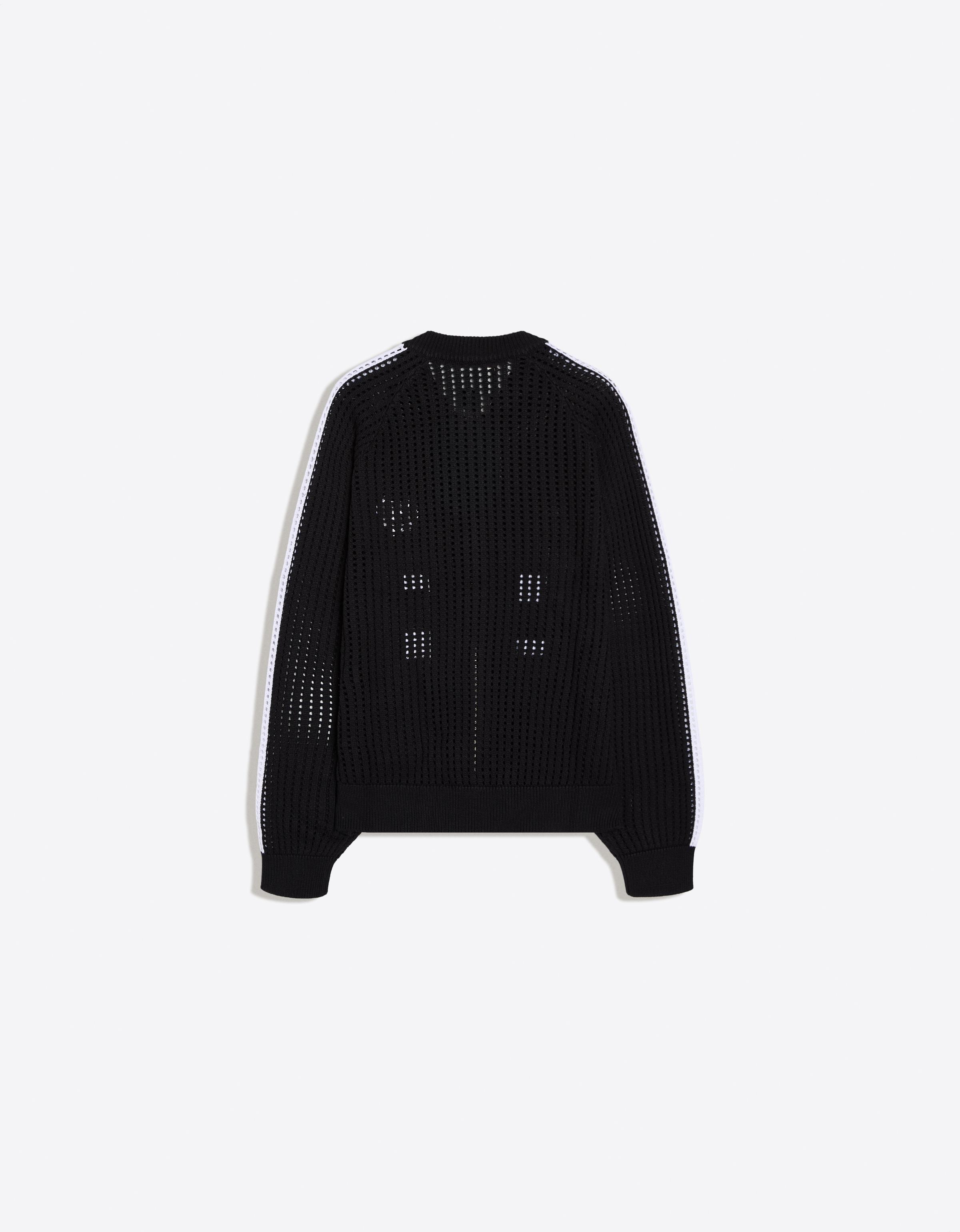 Retro mesh zip-up jacket — Black