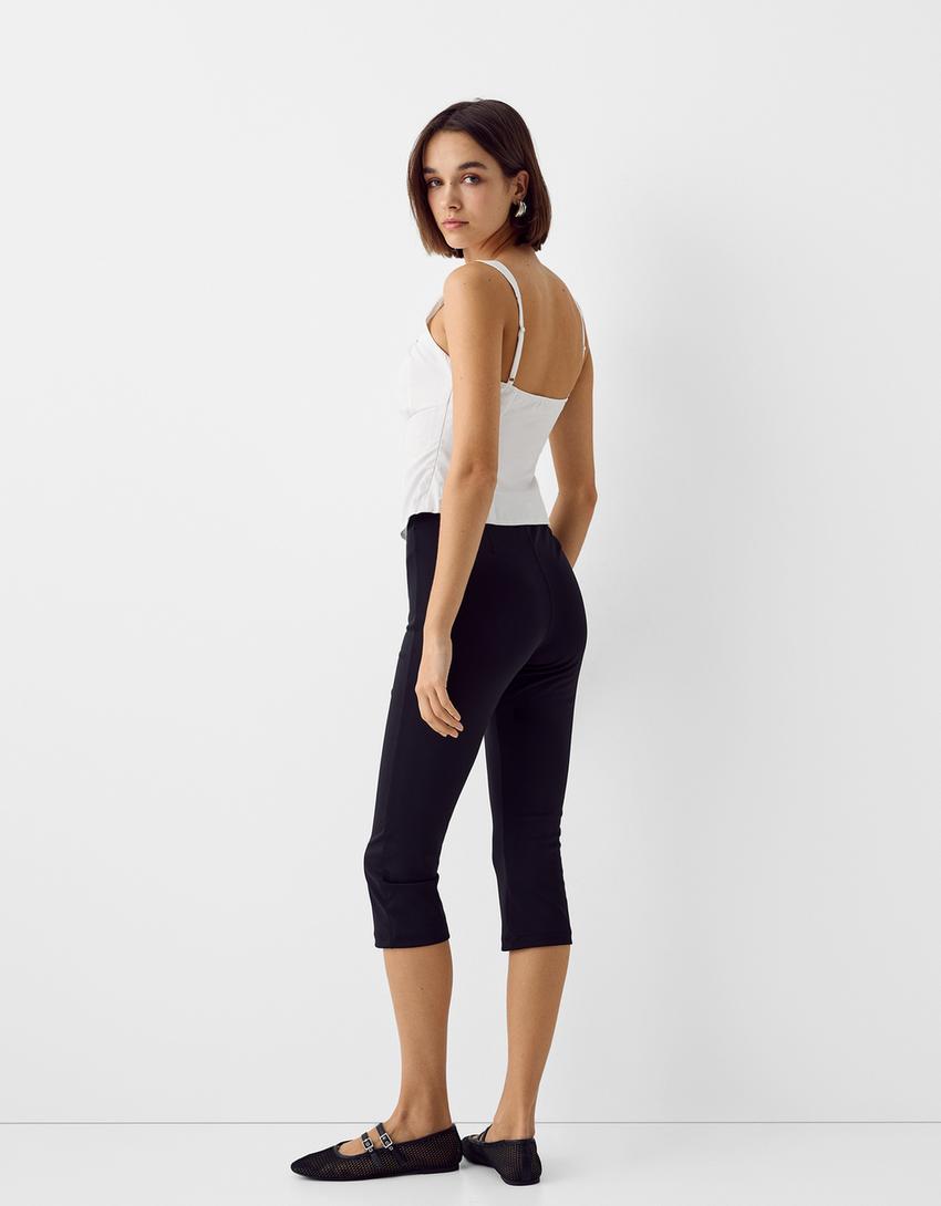 توب بوبلين بحمالات وتفصيل حافة دانتيل-أبيض-1