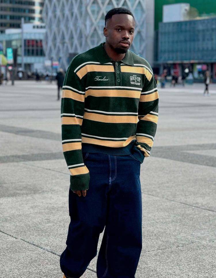 Crew neck print sweater