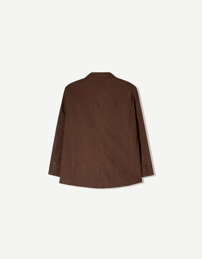Blazer efecto ante-Marrón-5
