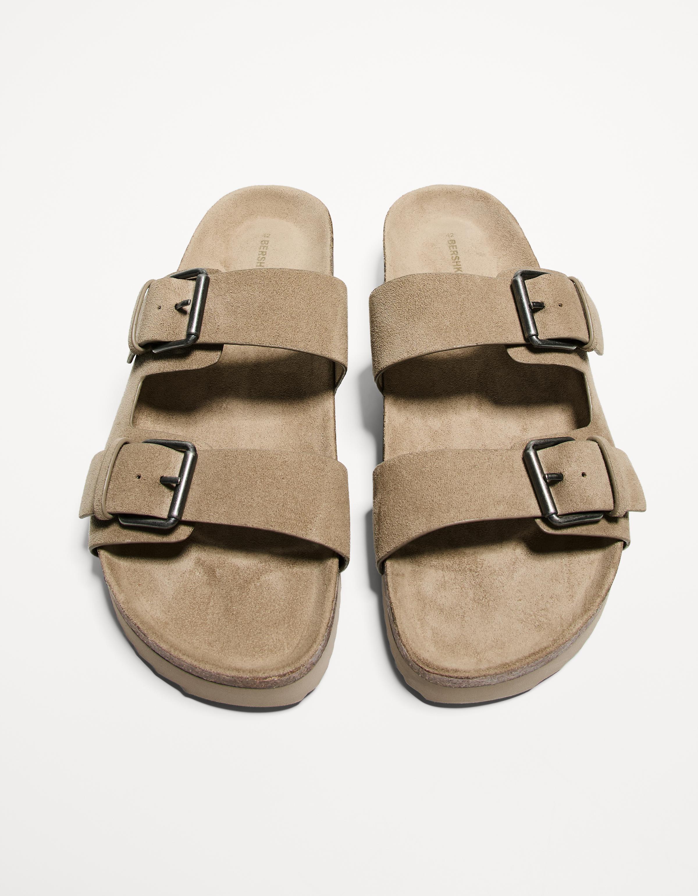 Buckle sandals — TAUPE