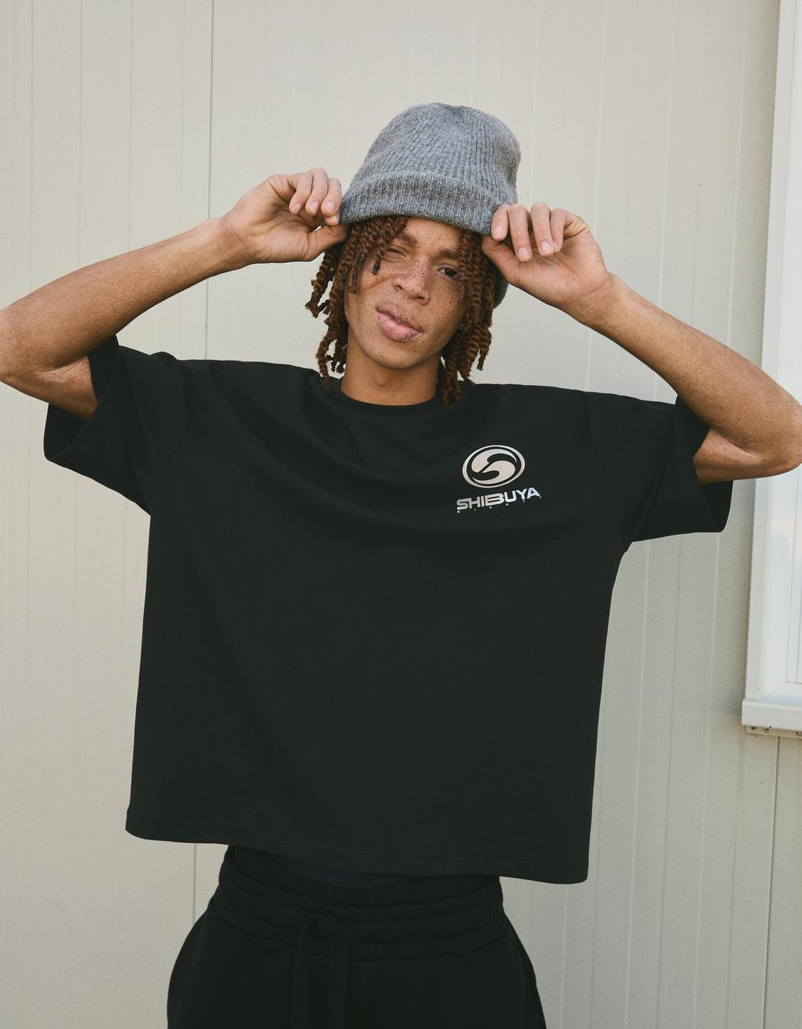 Boxy-fit short sleeve print T-shirt