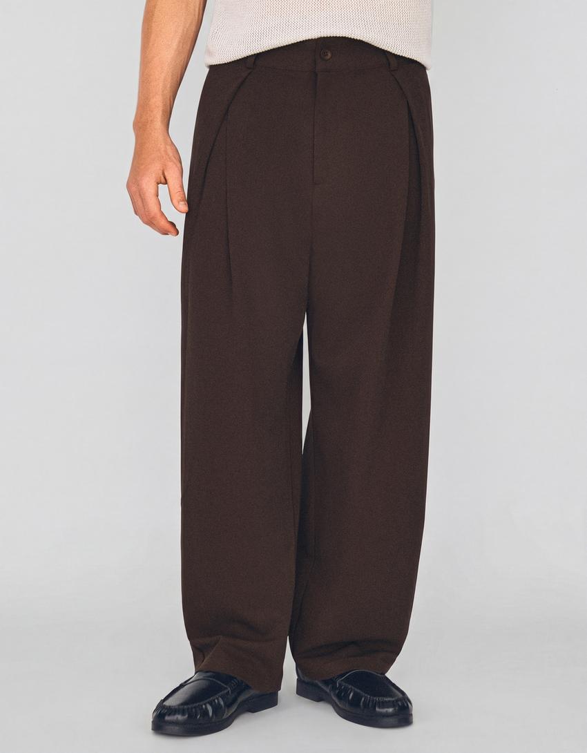 Pilili baggy pantolon-Kahverengi