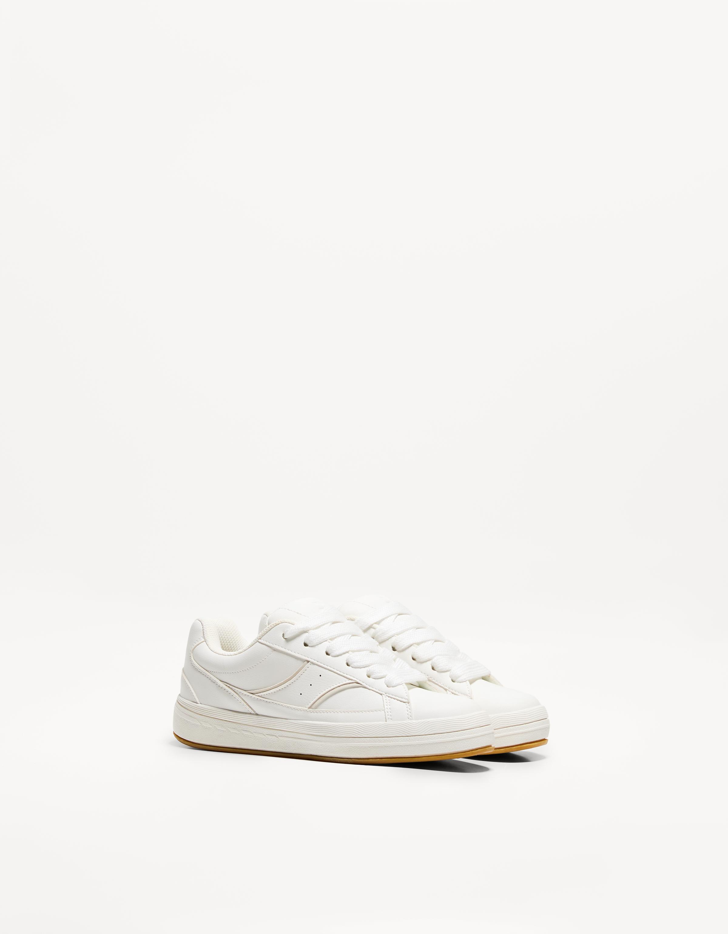 Bershka Herrensneaker Im Skate-Stil Herren 39 Weiss