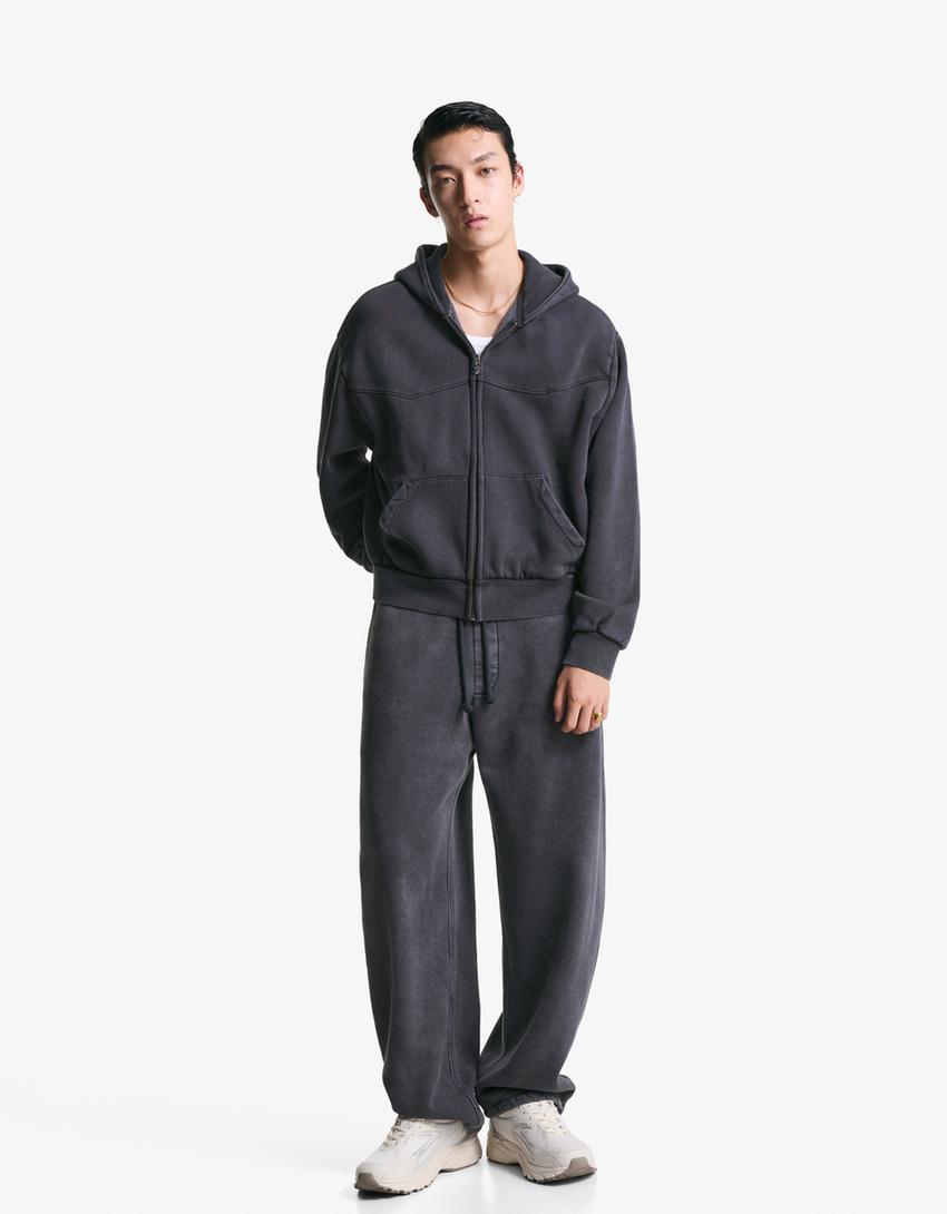 Pantaloni balloon fit-Gri
