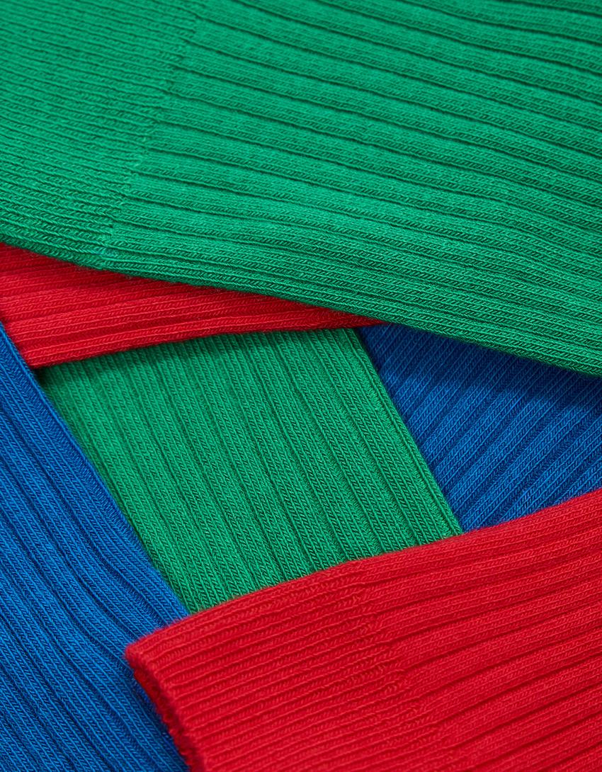 Set of 3 colored socks-Red