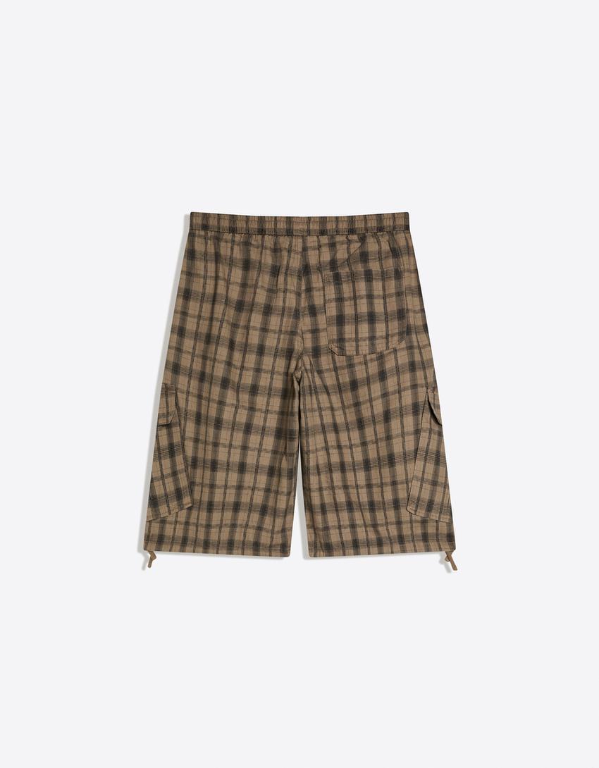 Bermuda cuadros-Gris