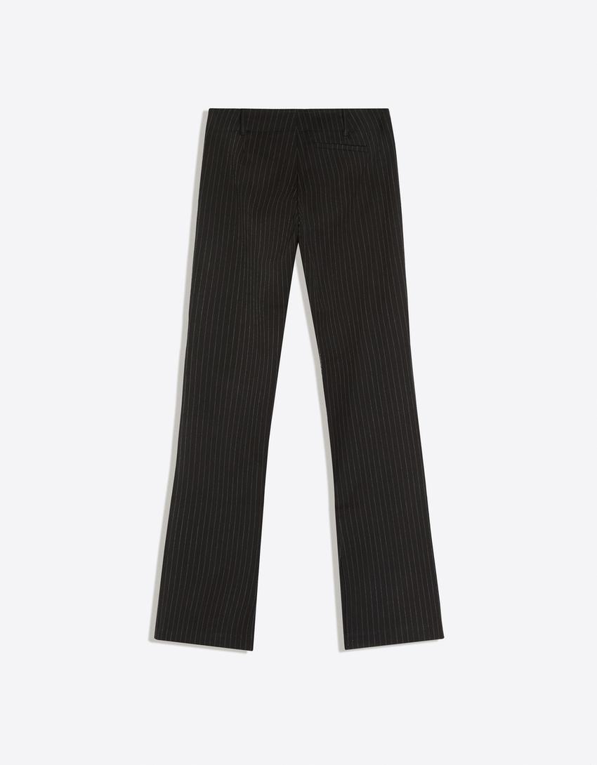 Παντελόνι slim fit χαμηλόμεσο-Λευκό / Μαύρο