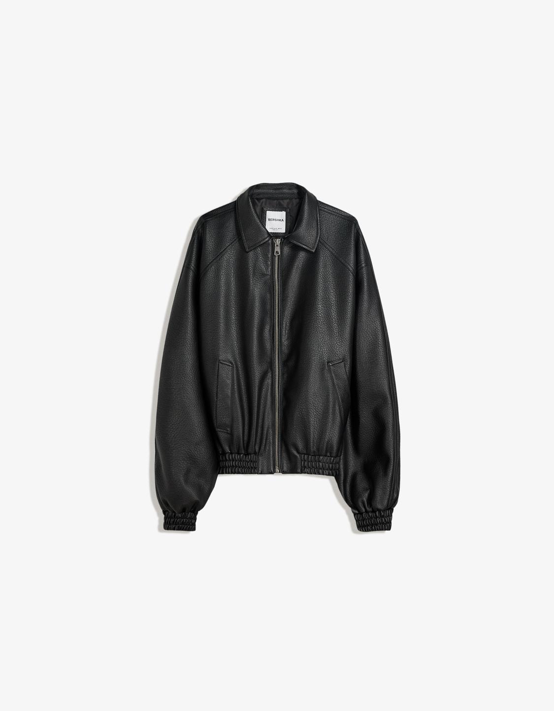 Leather effect jacket