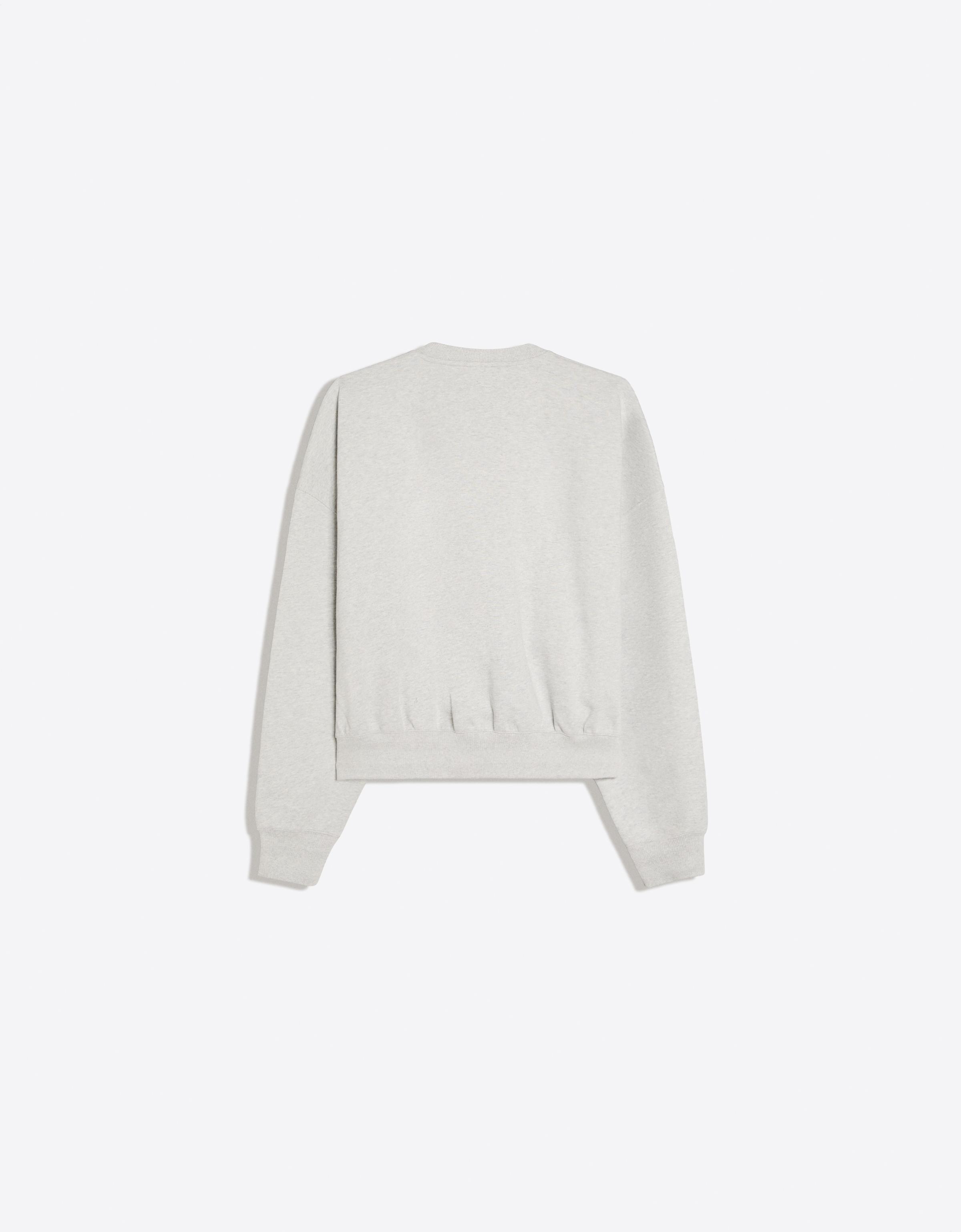 Round neck patch sweatshirt — Grey