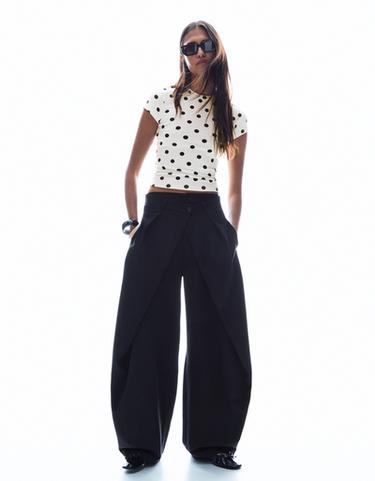 Barrel trousers with pleats