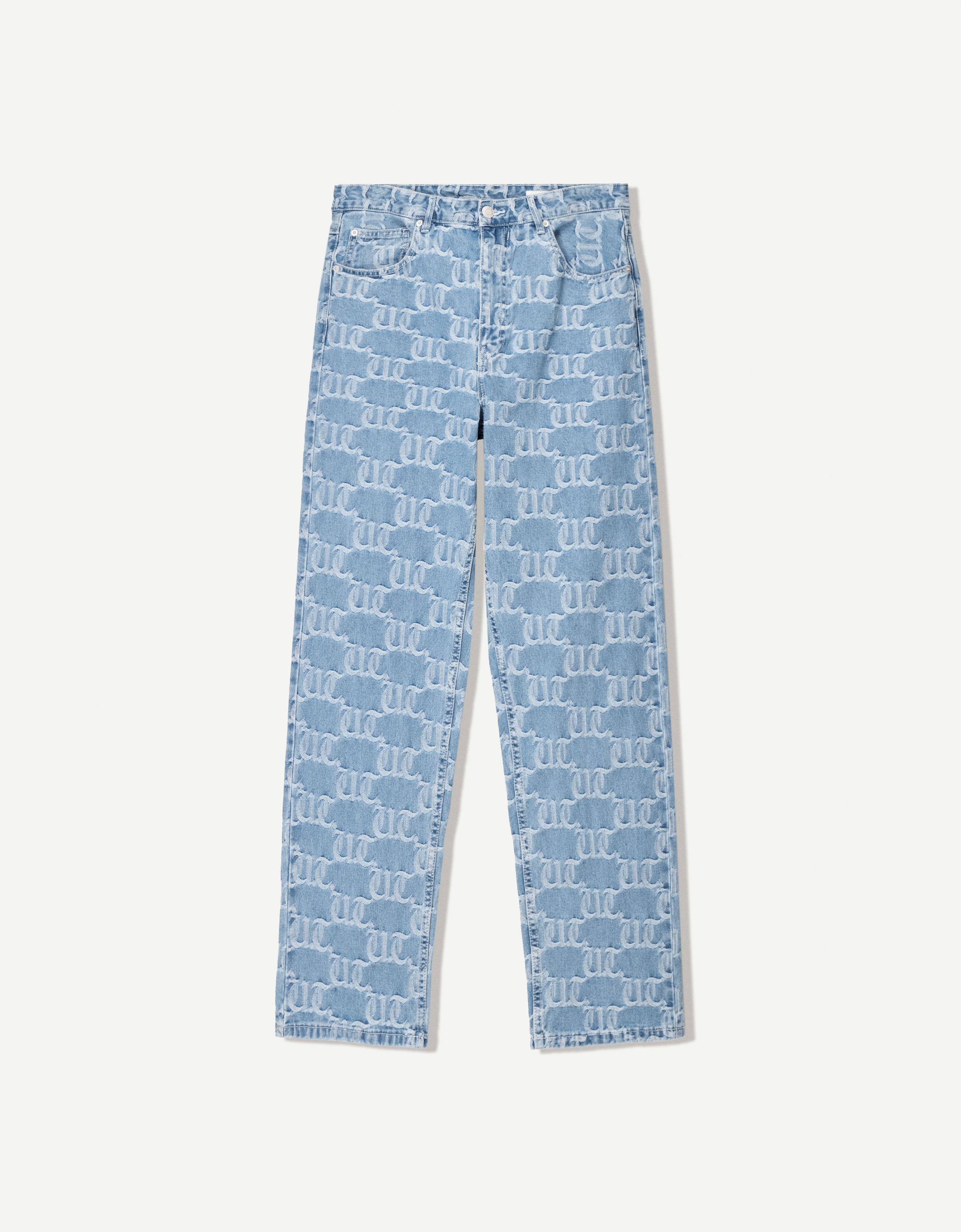 Baggy jacquard jeans - Men | Bershka Baggy jacquard jeans - Men | Bershka