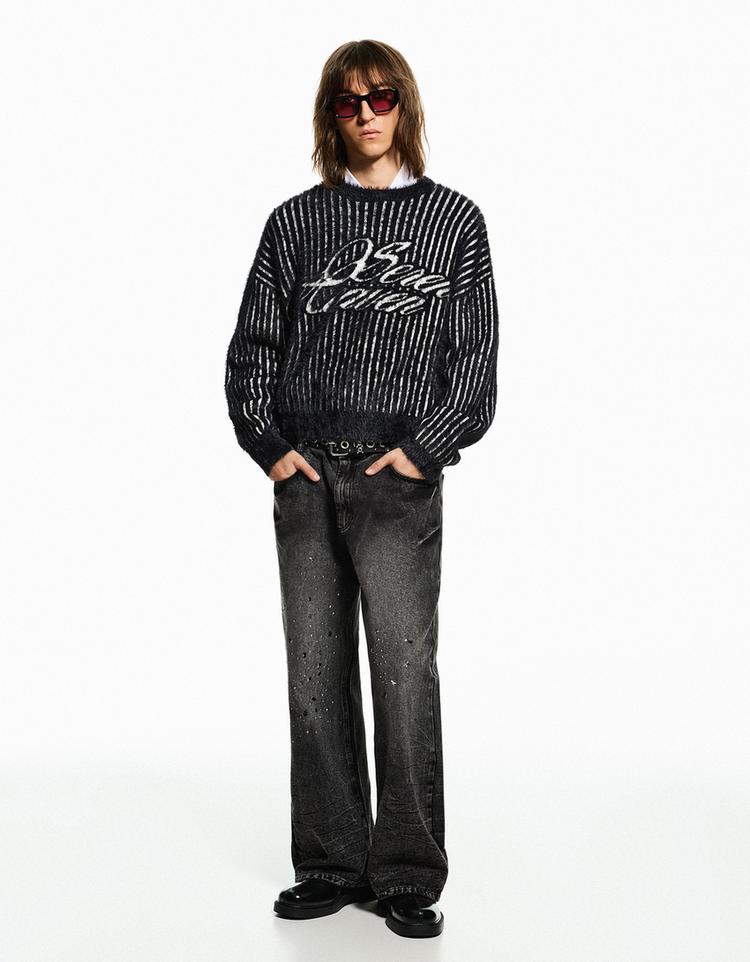 Studded flared trousers