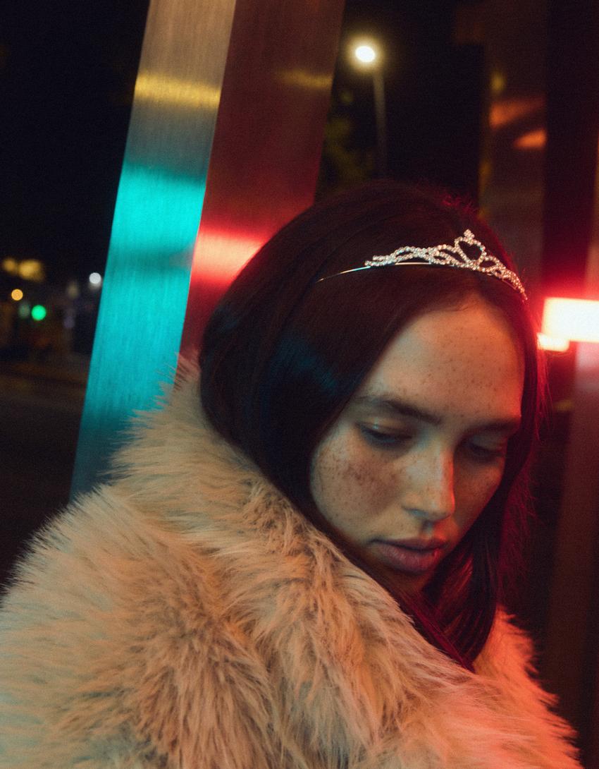 Rhinestone tiara-Silver