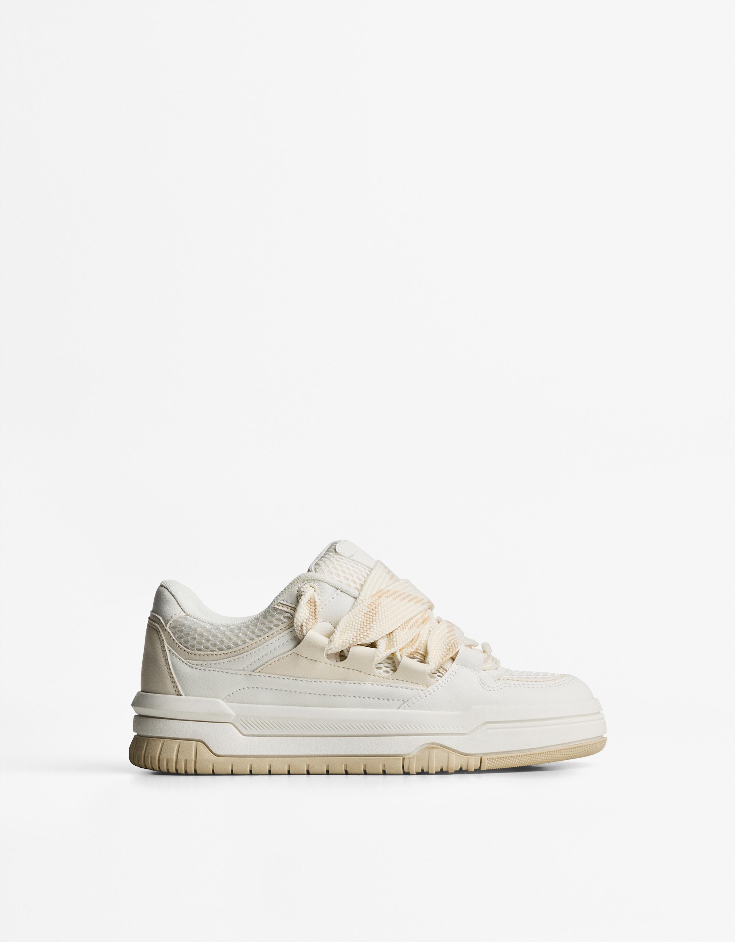 Bershka Skater Sneaker Mit Dicker Sohle Damen 42 Kombiniert
