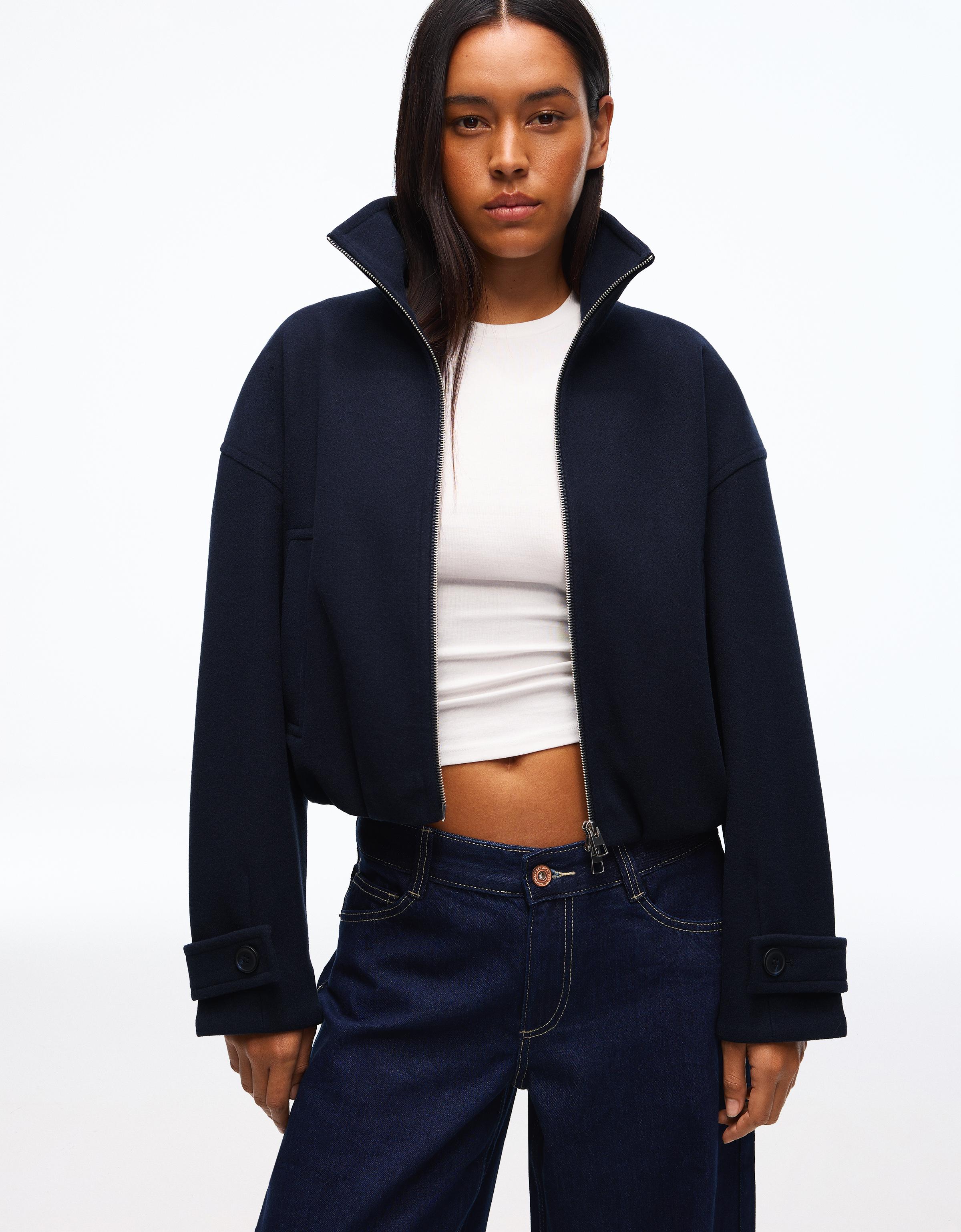 Soft touch jacket — Navy