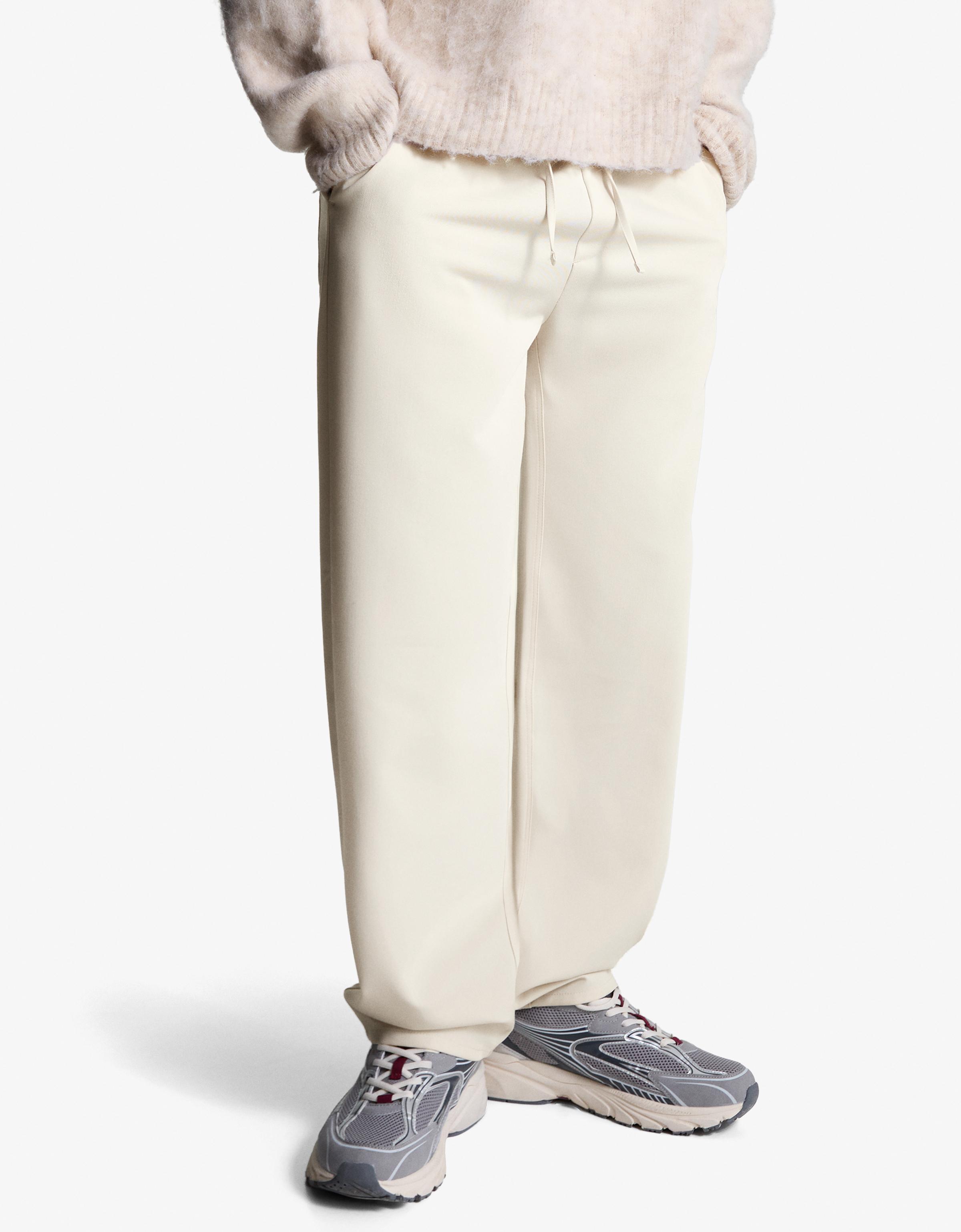 Straight-fit tailored jogging trousers