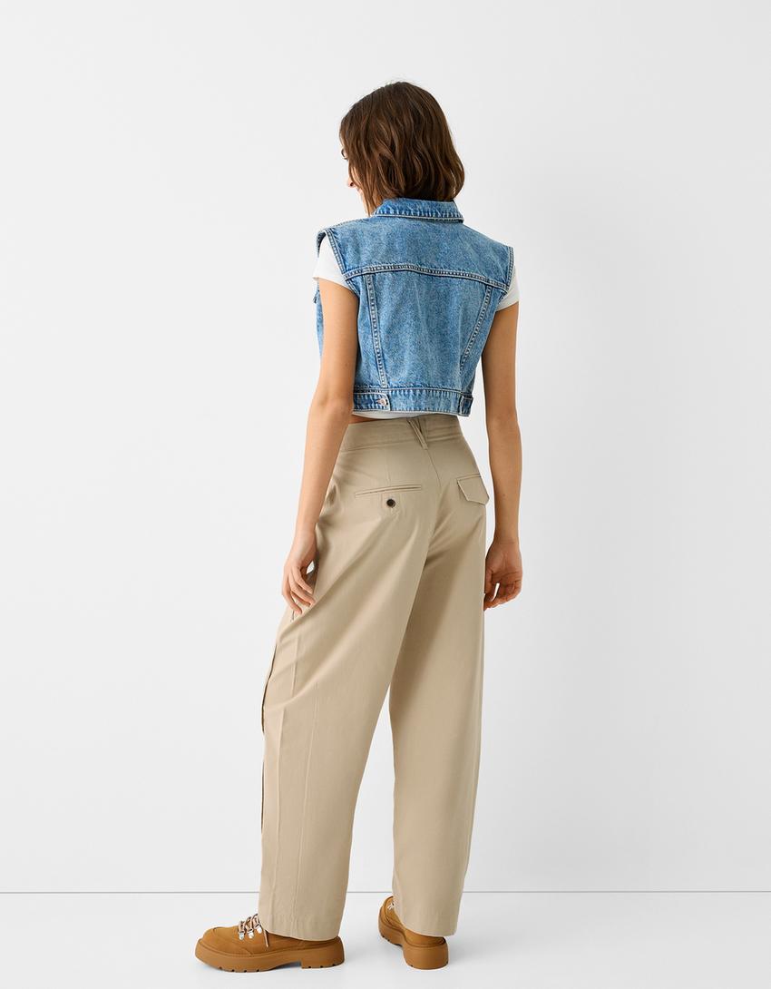 Pantalon baggy balloon-Camel-2