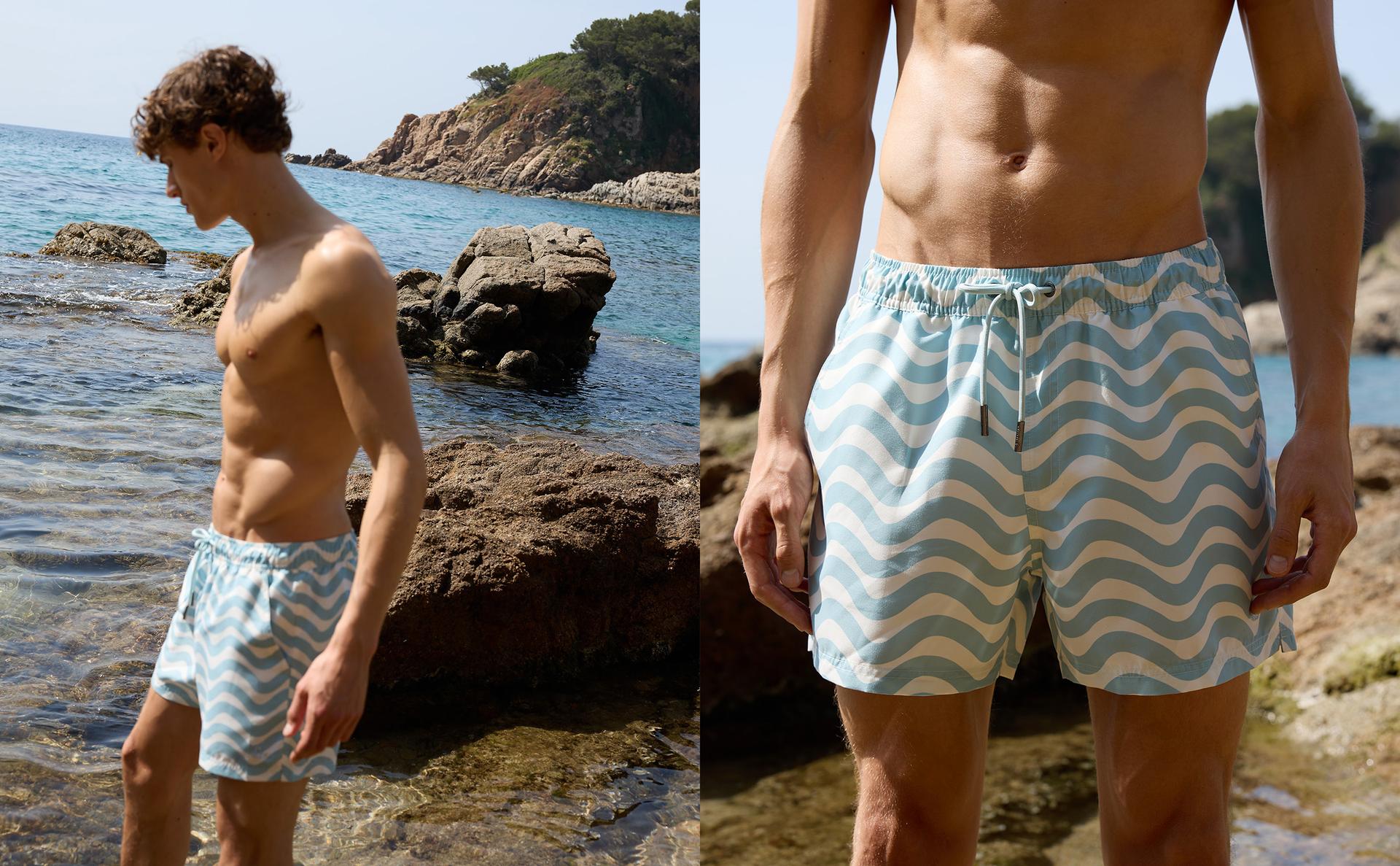 Printed swimming trunks