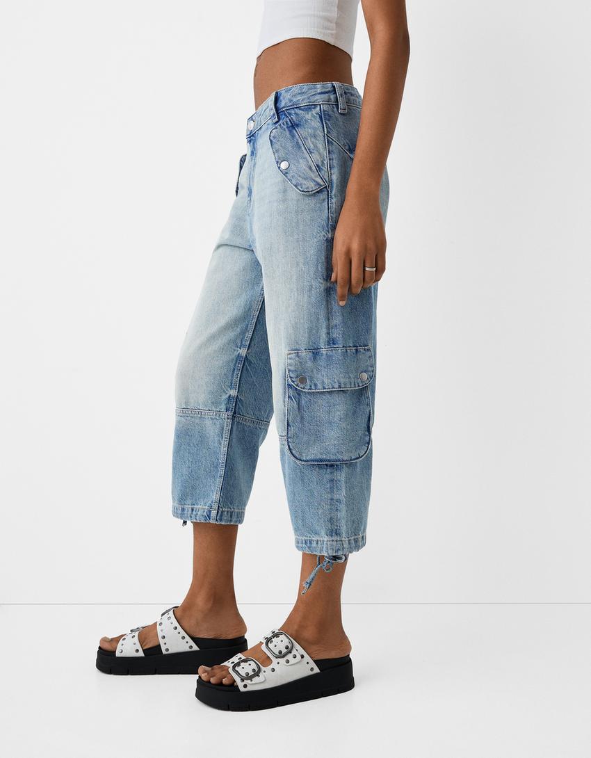 Capri denim cargo-Marinho-4