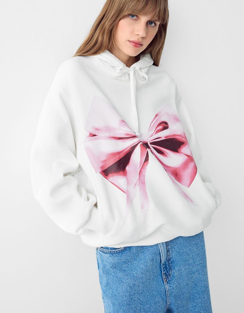 Printed hoodie-Off white