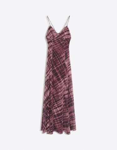 Long tulle strappy dress — Burgundy 5