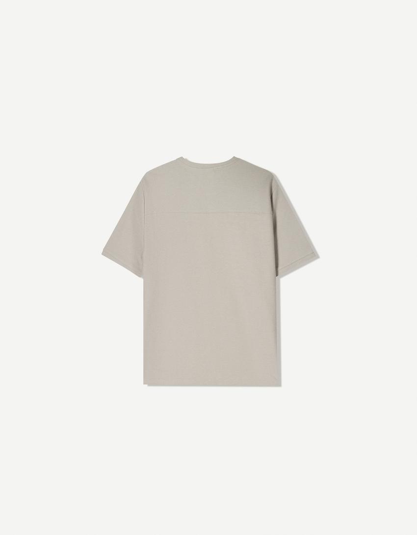 Camiseta manga corta textura-Camel-5