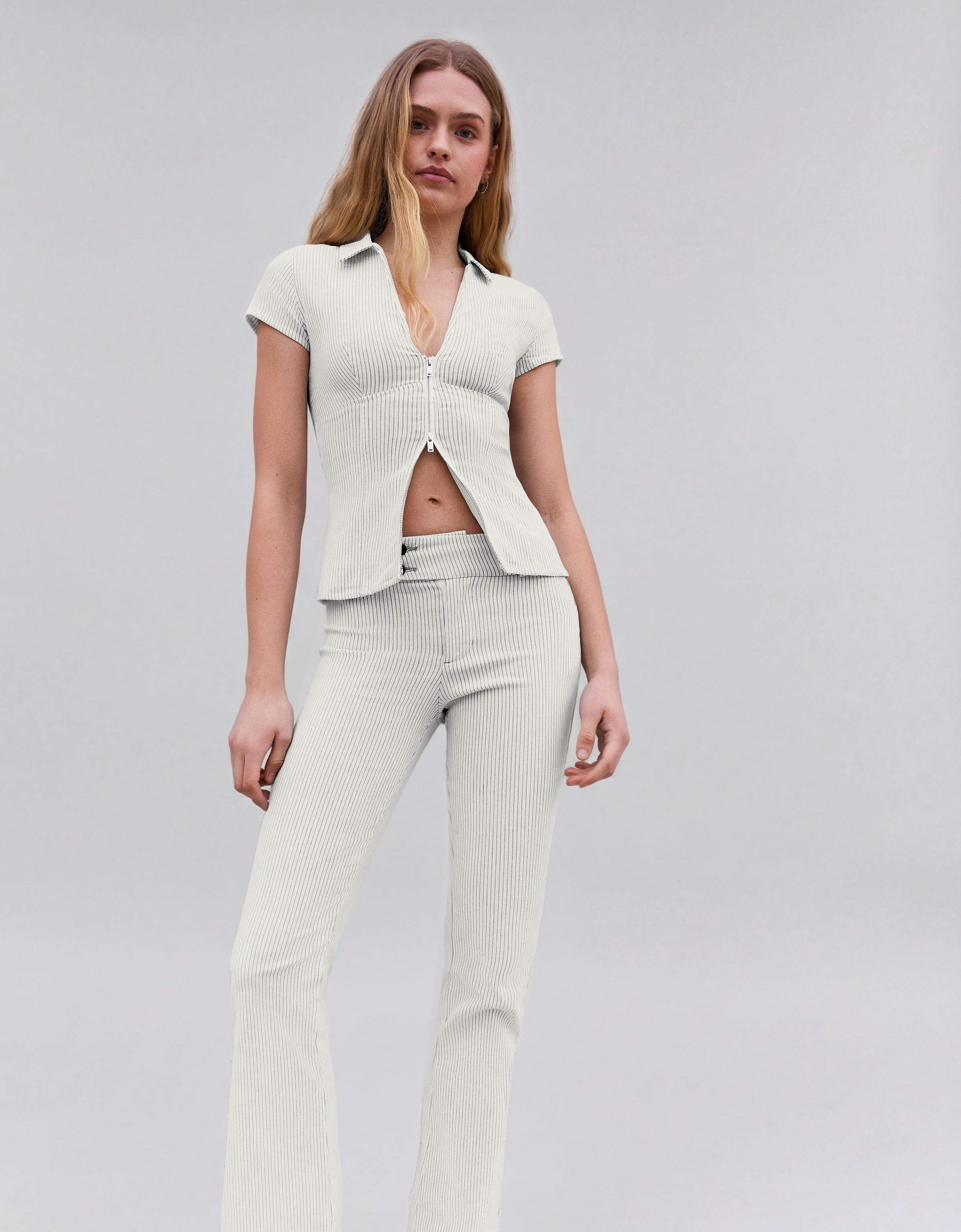 Kısa kollu fermuarlı gömlek - Görsel 57