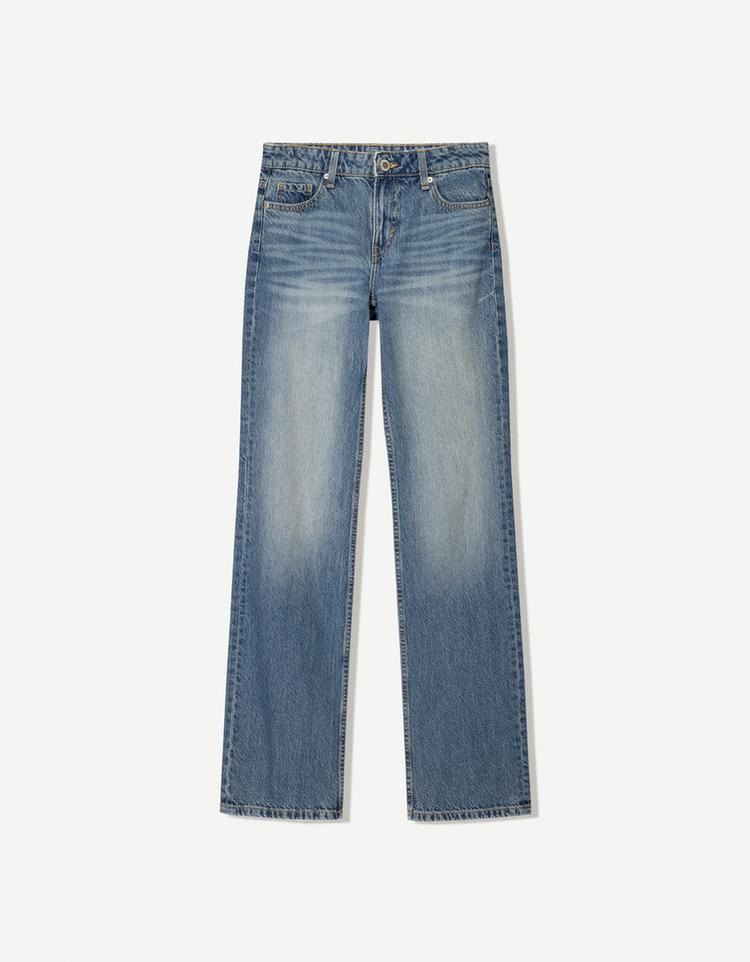 Low-waist straight fit jeans