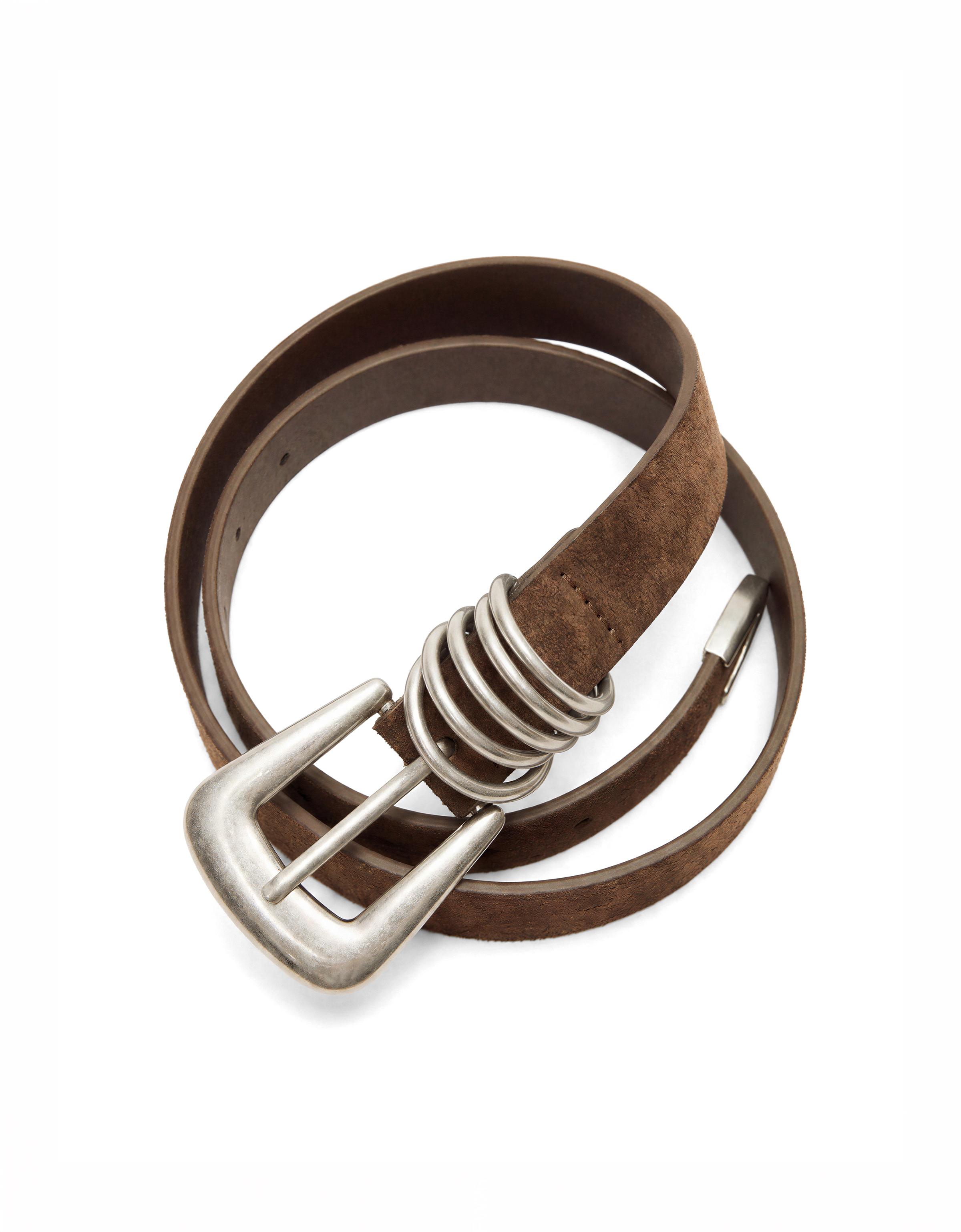 Buckle belt — Brown