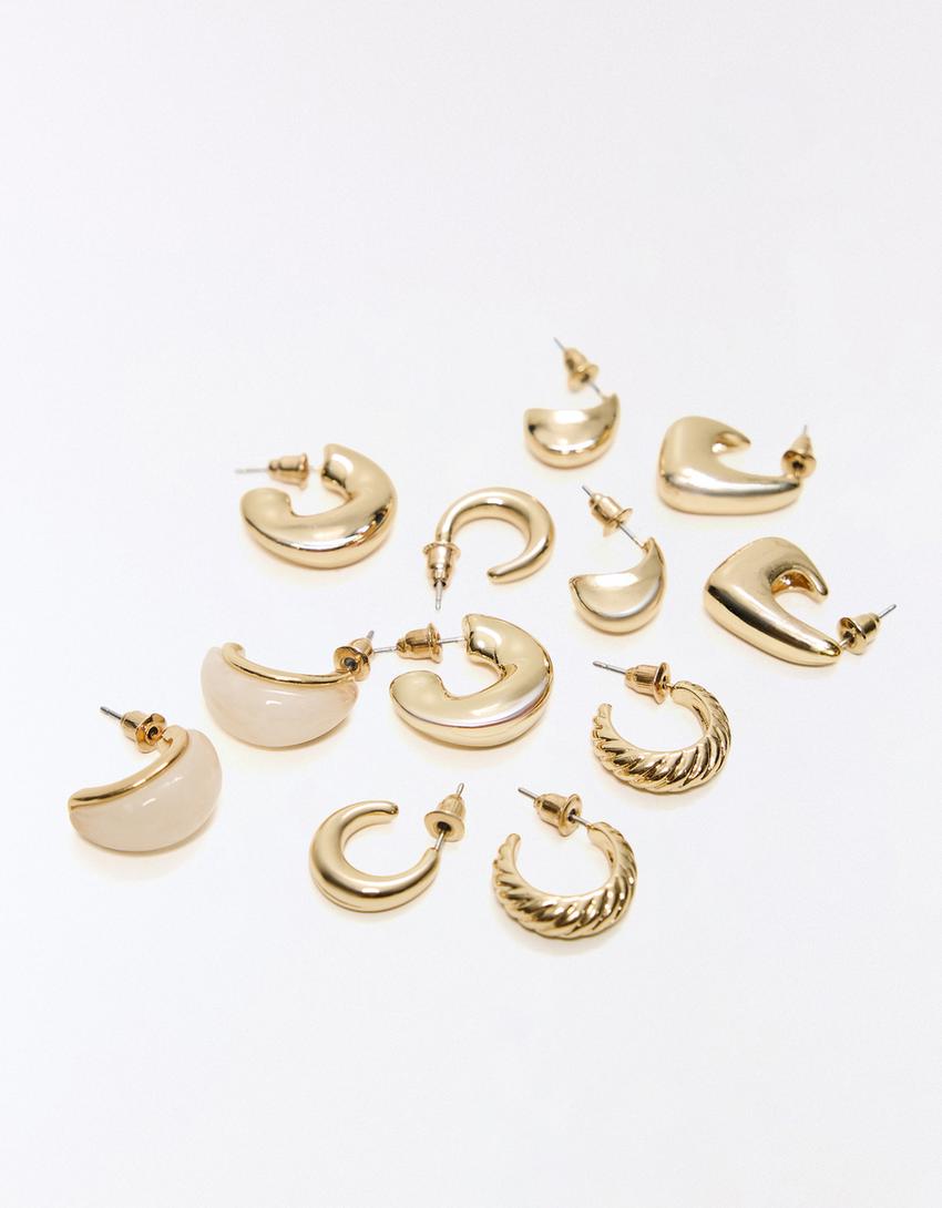 Ohrring-Set-Gold