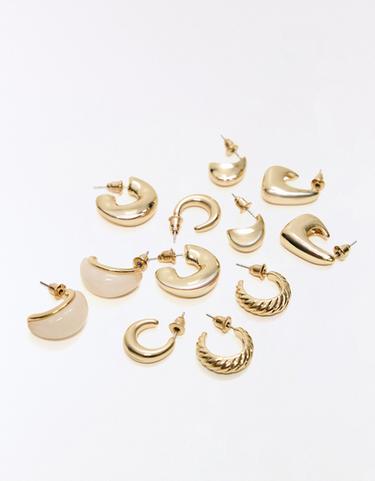 Pack of hoop earrings — Gold 2