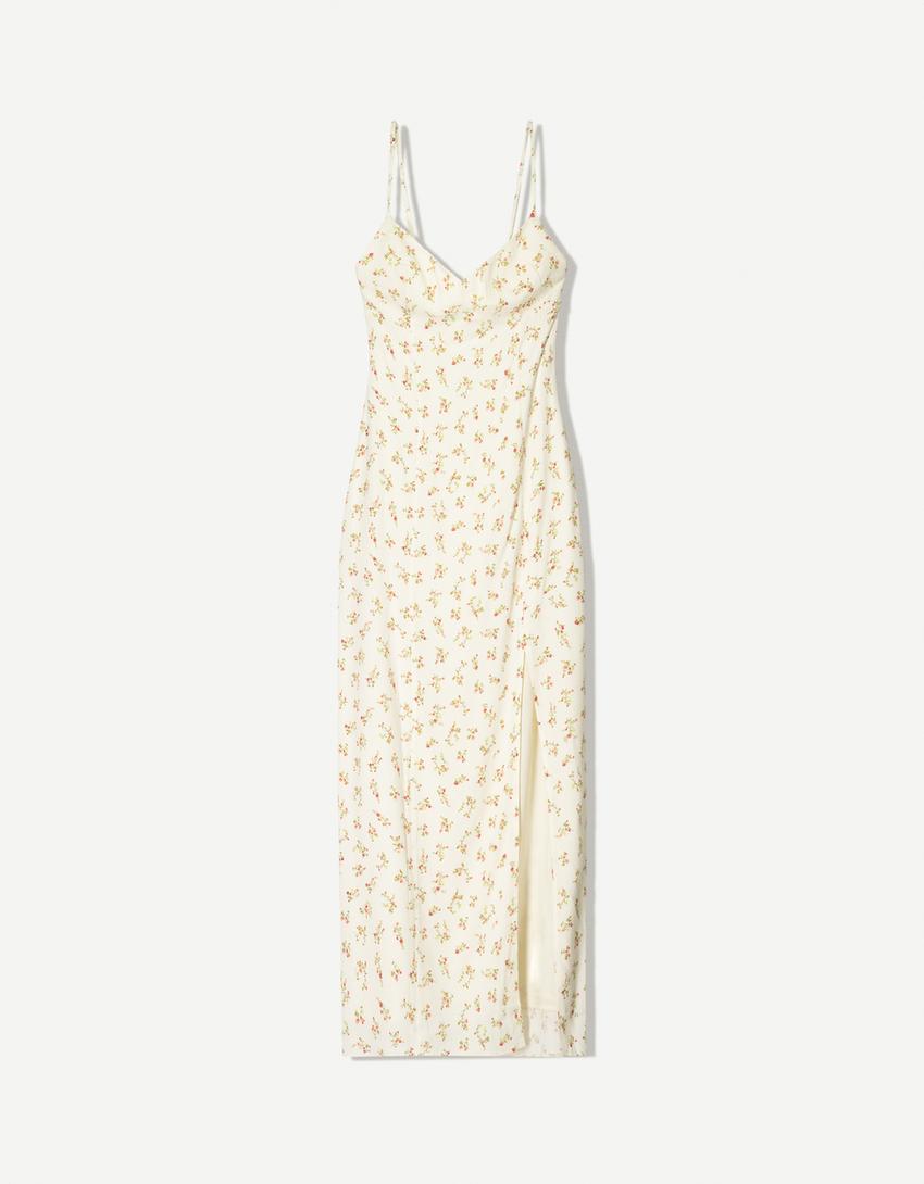 Rochie midi imprimeu-Verde-4