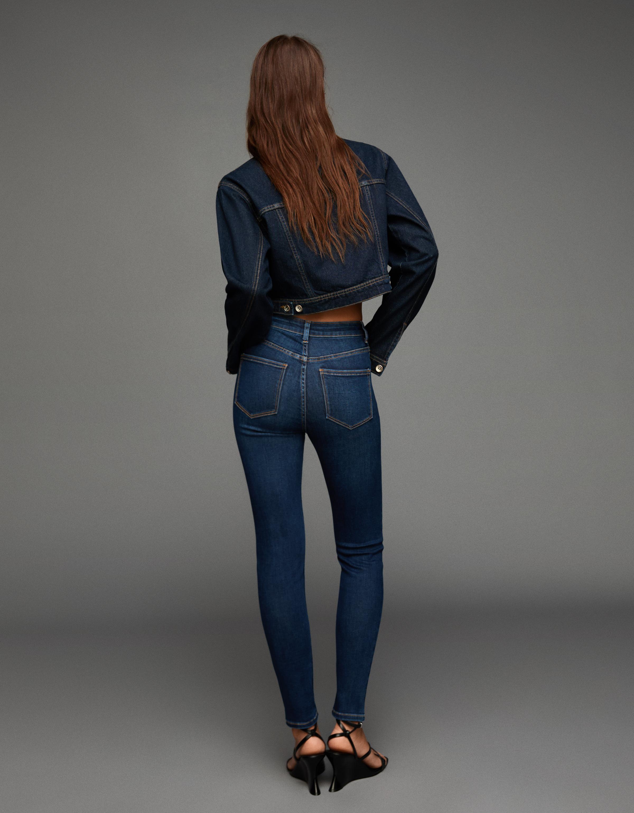 Skinny fit yüksek bel jean - Görsel 10