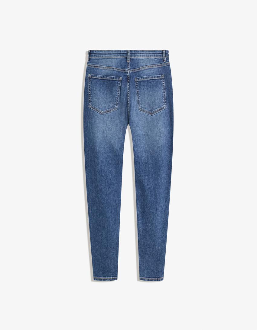 Jean carrot fit déchiré-Bleu-1