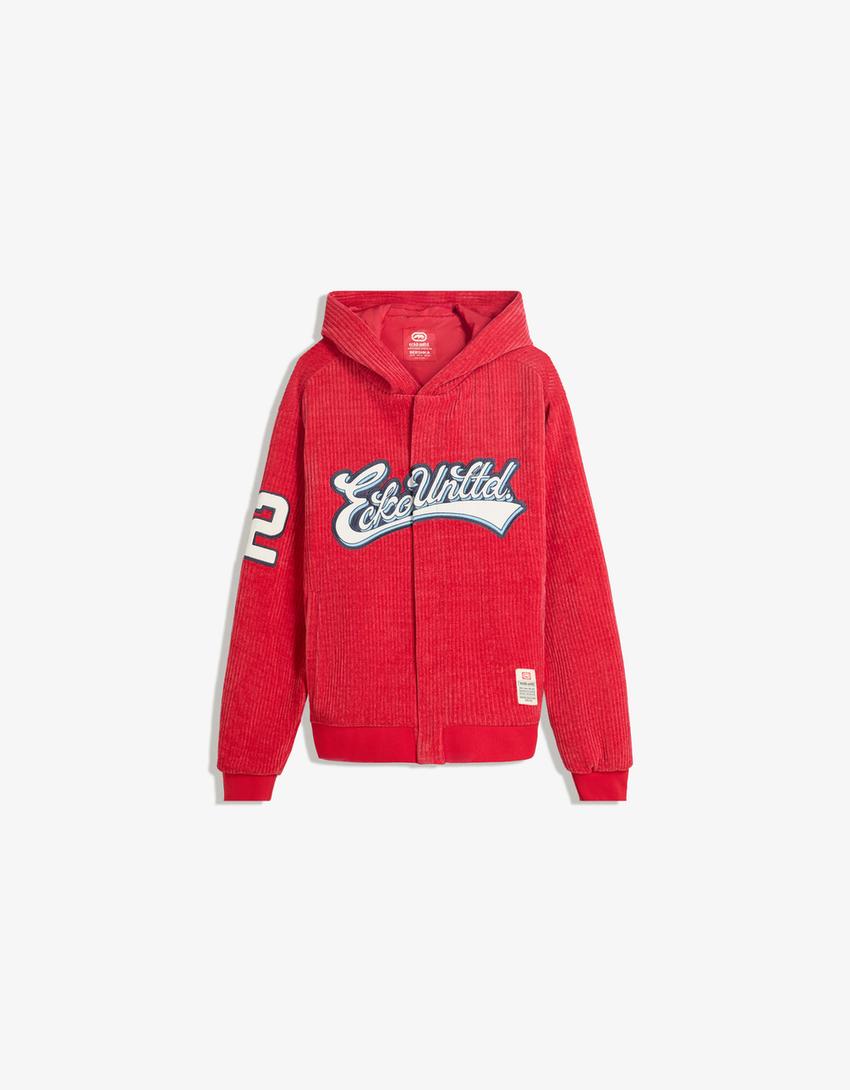 Manšestrová svrchní košile boxy fit Ecko Unltd-Červená