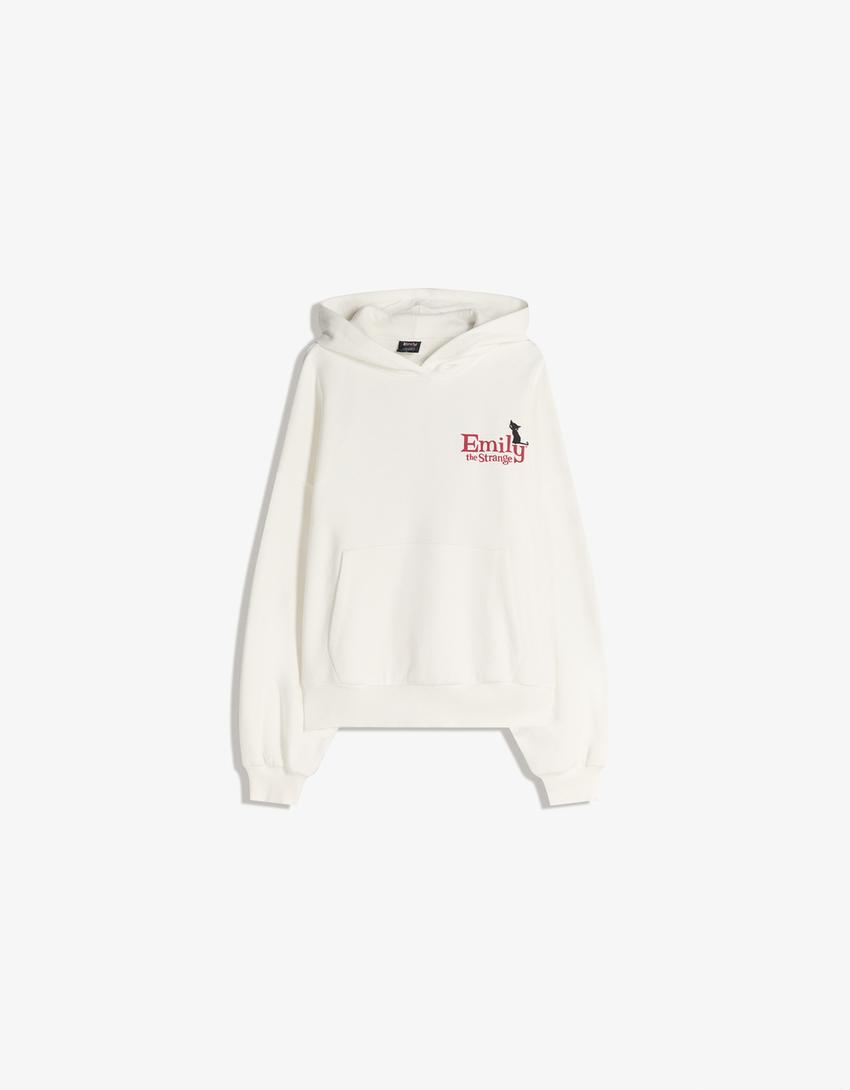 Sudadera Emily the Strange-Blanco roto