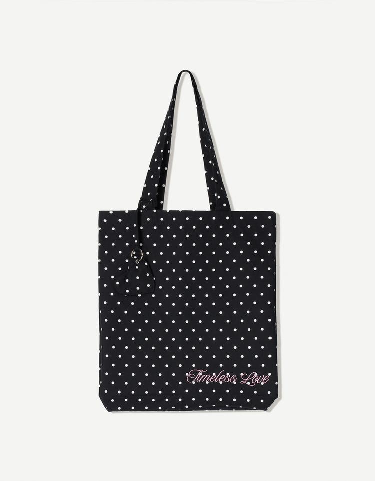 Polka dot shopper bag