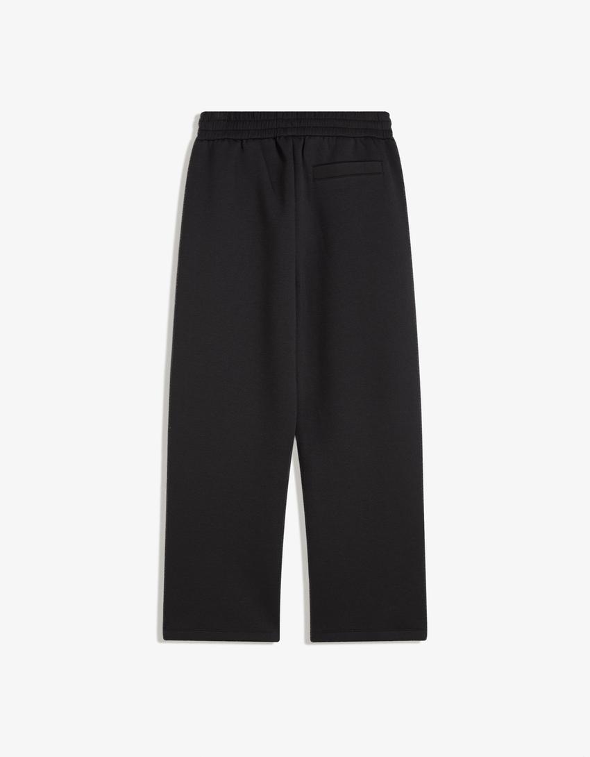 Technical trousers with darts-Black-4