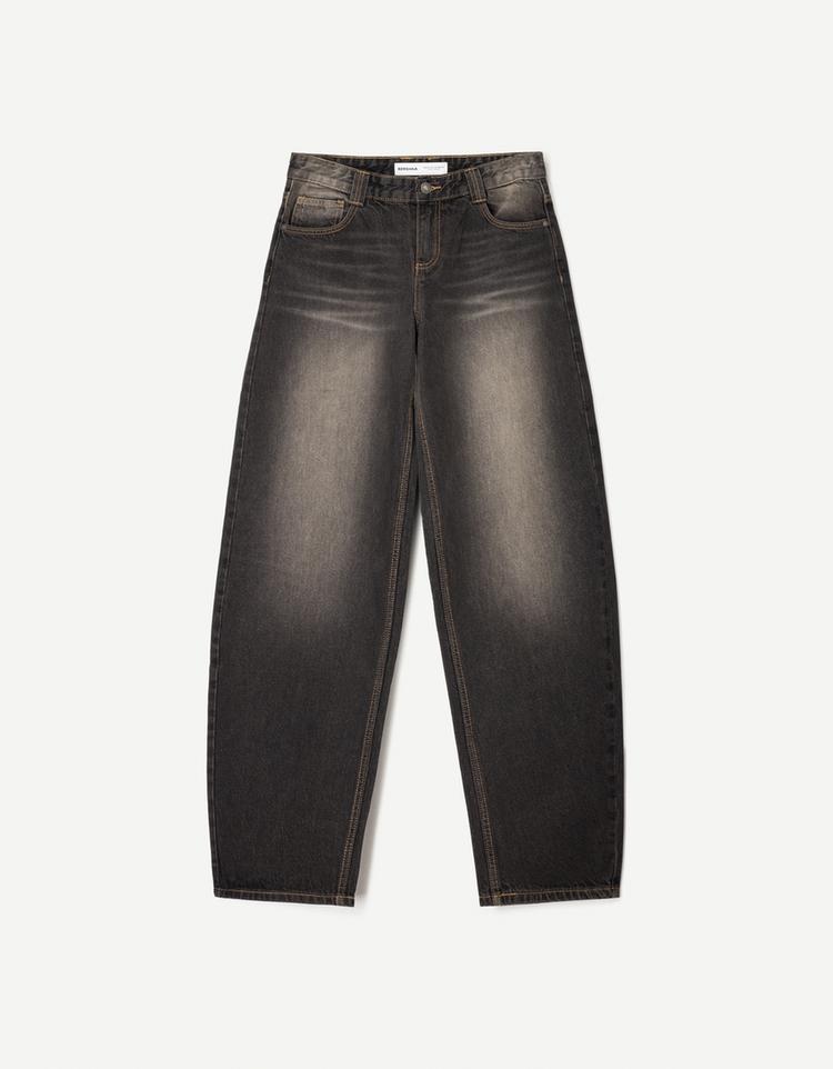 Bol kesim barrel jean