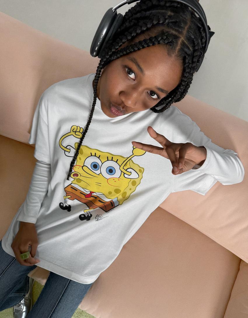 SpongeBob T-shirt met korte mouw-Wit-2