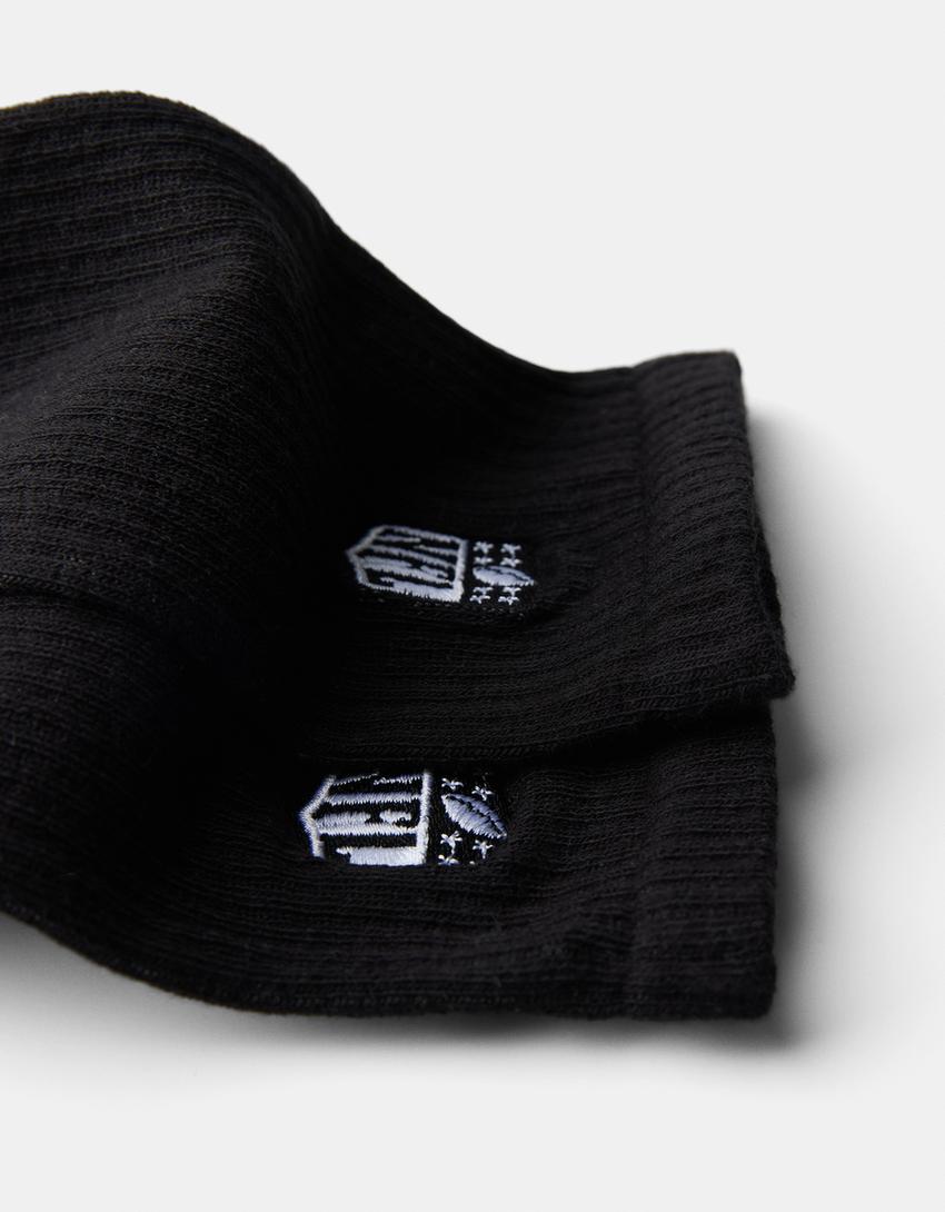 حزمة من 2 جوارب بطبعة NFL-أسود-1